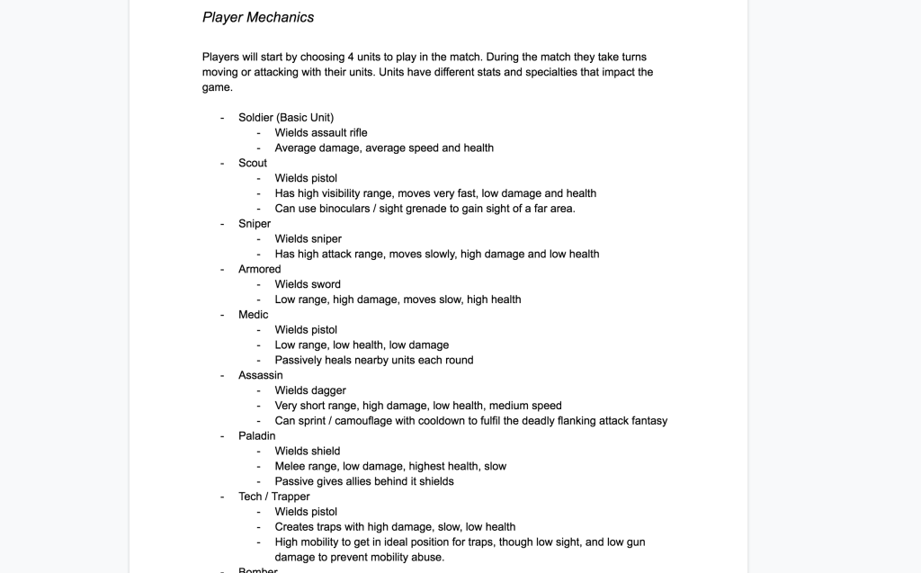 mechanics from first draft